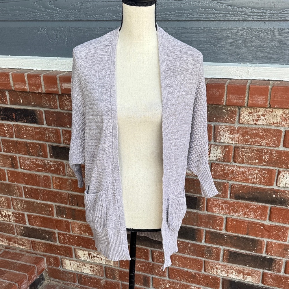 American Eagle Cream Tan Striped Knit Button Front Cardigan Sweater Women’s XS